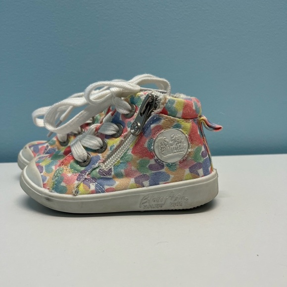 Toddler Girls Blowfish Malibu Side Zip Rainbow Sneaker Shoes Casual 8.5C - Picture 1 of 4